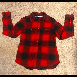 BNWT Old Navy Red Buffalo Plaid Button Up Medium Shirt